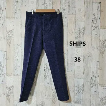 [ SHIPS 네이비 슬랙스 38 코듀로이 ]