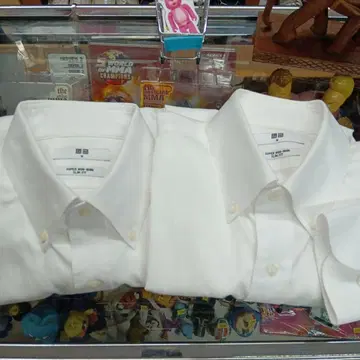 UNIQLO 슈퍼 논아이론 슬림핏 셔츠 2장 세트