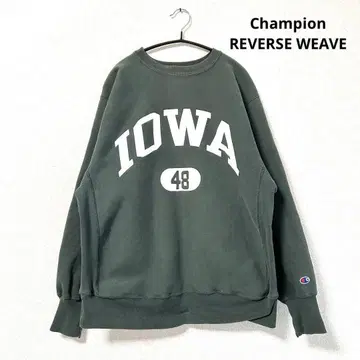 레어 90s 챔피온 리버스 위브 자수 택 IOWA 대학