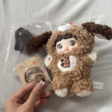 봉제 인형 본체 브라운 인형 의류 포함