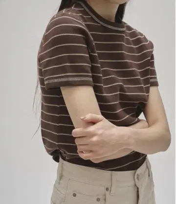 TODAYFUL Border Ringer Tee 초코 보더 T셔츠