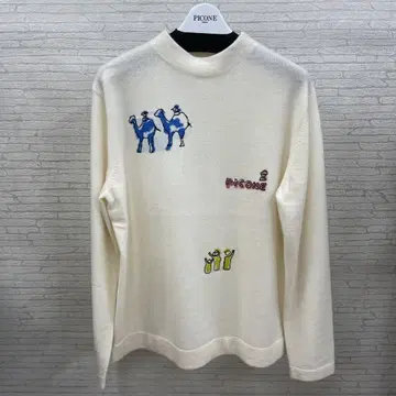 PICONE 아이보리 긴팔 캐시미어 니트 사이즈 L
