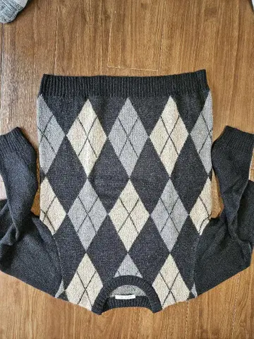 아가일 무늬 니트 스웨터 L