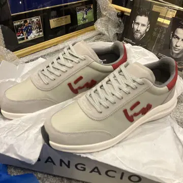 SANGACIO 그레이/레드 스니커즈