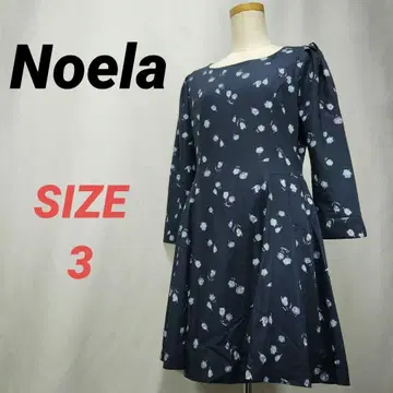Noela 노엘라 꽃무늬 원피스 올 패턴 네이비