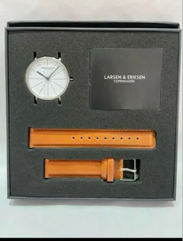 LARSEN & ERIKSEN 쿼츠 시계 브라운 가죽 밴드