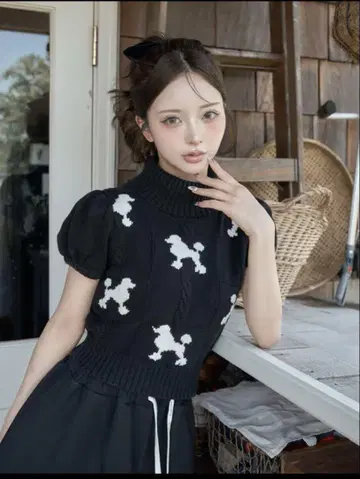 다리치 니트 반팔
