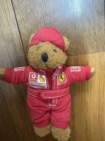 페라리 봉제 인형 곰 레이싱 수트