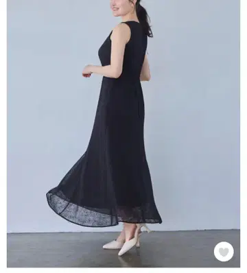 overE 블랙 스트레치 코드 레이스 원피스 90 사이즈