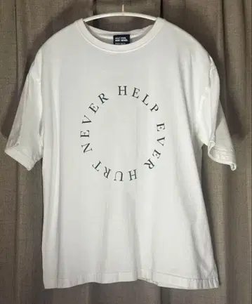 후지이 카제 HELP EVER HURT NEVER 서클 티셔츠