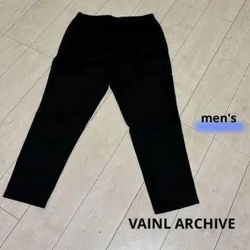 VAINL ARCHIVE 블랙 슬랙스 허리밴딩