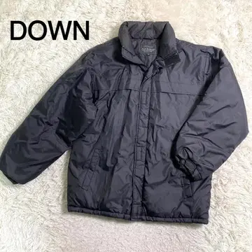 DOWN 블랙 컬러 심플한 디자인 다운 자켓