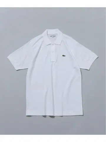 LACOSTE 화이트 피케 셔츠 라코스테 beams 화이트 별주 한정판