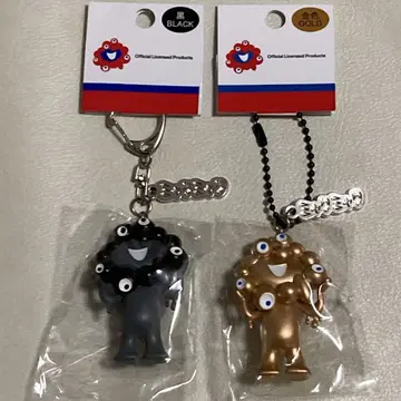 골드 블랙 캐릭터 키링 골드 블랙 세트