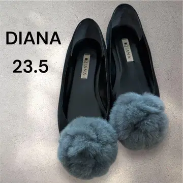 다이애나 DIANA 23.5cm 플랫슈즈 퍼 폼폼 포함