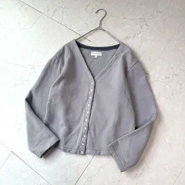 agnes b 에네스베 스냅 버튼 가디건 T V 넥