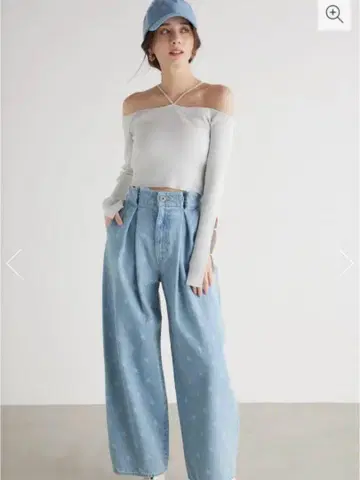 rienda 모노그램 데님 청바지