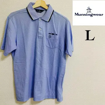 Munsingwear 라이트 블루 피케 셔츠 L