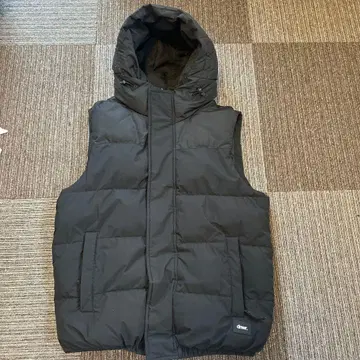 ZARA 후드 부착 블랙 다운 베스트 M