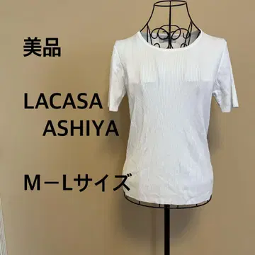 [ 새상품급 ] LACASA ASHIYA/여성용/반팔/상의/화이트/화이트