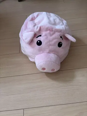 돼지 얼굴 쿠션 핑크 약 30cm