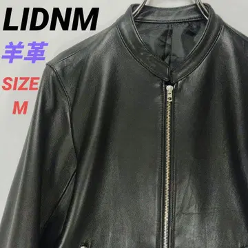LIDNM 리드 싱글 라이더 자켓 램 가죽 남성용 블랙 M