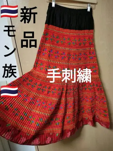 에스닉 몽족 스커트 자수 스커트 민족 의류 리메이크 의류 태국제 45