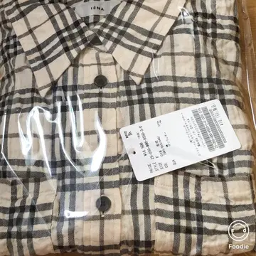 IENA 셔링 체크 숏 셔츠