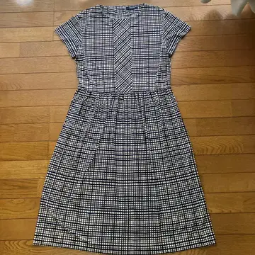 Aquascutum 체크 무늬 반팔 셔츠 원피스
