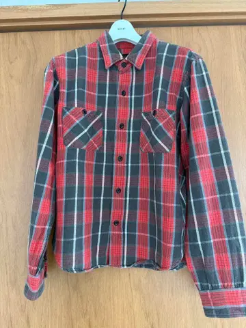 텐더 로인 헤비 플란넬 셔츠 체크 밴드 포함