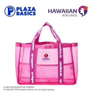 PLAZA 한정판 PLAZA BASICS x 하와이안 항공 메쉬 백 L