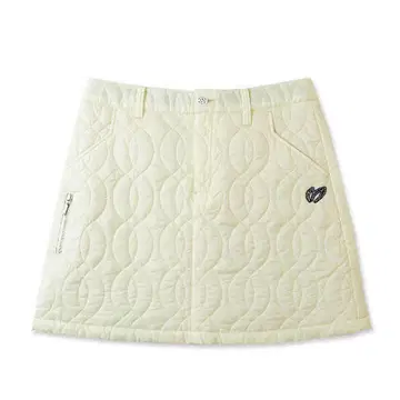 [ 새상품급 ] MASTER BUNNY 퀼팅 충전솜 스커트 화이트 0