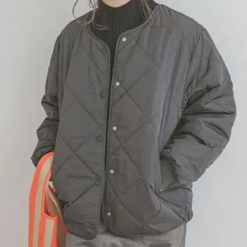어반 리서치 충전솜 퀼팅 노카라 자켓