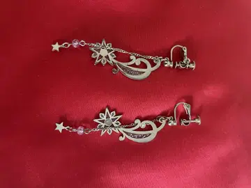 ANNA SUI 별과 꽃 모티브 실버 귀찌