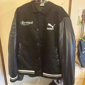PUMA 바시티 자켓 블랙
