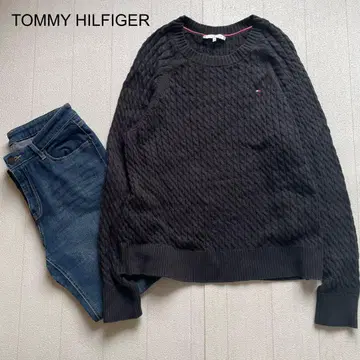 TOMMY HILFIGER 케이블 니트 스웨터 크루넥 XL