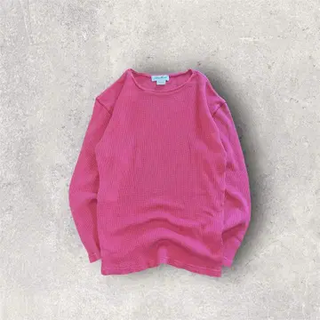 90s Eddie Bauer 써멀 핑크 긴팔 티셔츠 Y2K