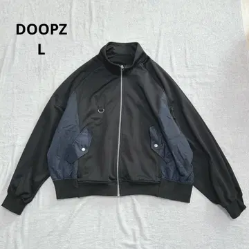 DOOPZ [ L ] 하이넥 반지 지퍼 트랙 자켓 이소재 믹스