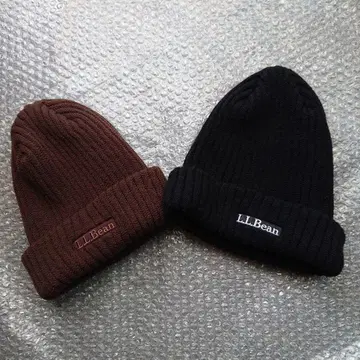 L.L.Bean 니트 모자 블랙과 브라운 (2개 세트)