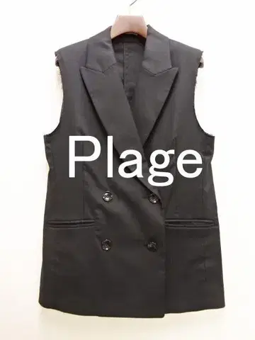 Plage 플라주 [새상품급] crash 베스트 38 블랙 베스트 자켓