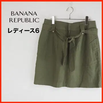 A3939 새상품급 BANANA REPUBLIC 미니 스커트 6 카키