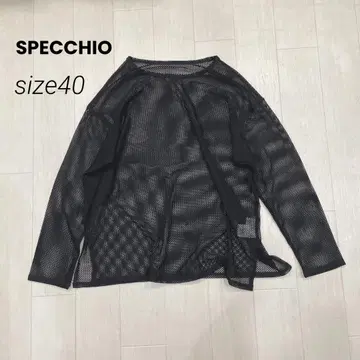 새상품급 SPECCHIO 스페치오 긴팔 메쉬 상의 티셔츠 40
