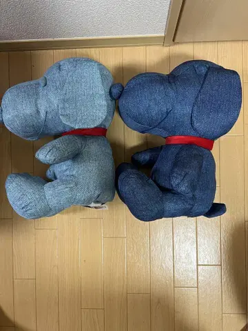 스누피 데님풍 봉제 인형 세트