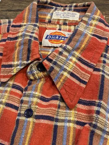 70s-80s Dickies 프린트 플란넬 셔츠 디키즈