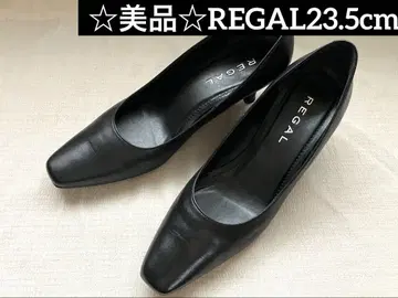 REGAL 펌프스 스퀘어토 블랙 가죽