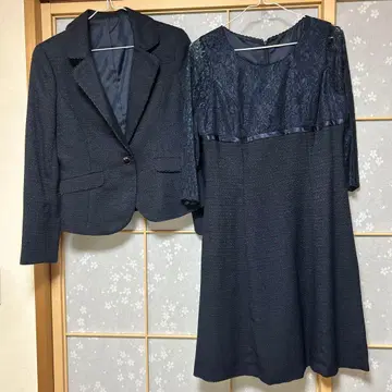 네이비 원피스 수트 자켓 포함