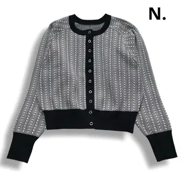 N. 내추럴 뷰티 베이직 자카드 형태 가디건