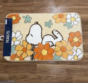 스누피 꽃무늬 매트 약 50 x 80cm 미사용품 통세척 OK