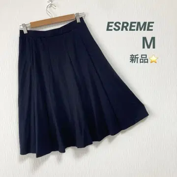 새상품 ESREME 허리밴딩 무릎 기장 플레어 스커트 안감 부착 M