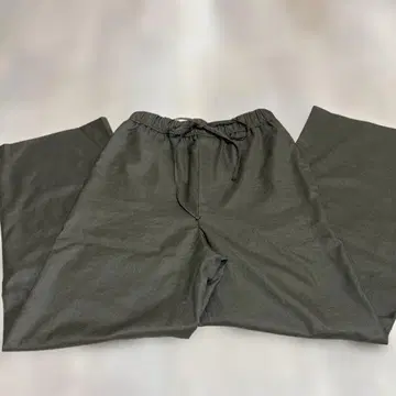 ma couleur 다크 그린 와이드 팬츠